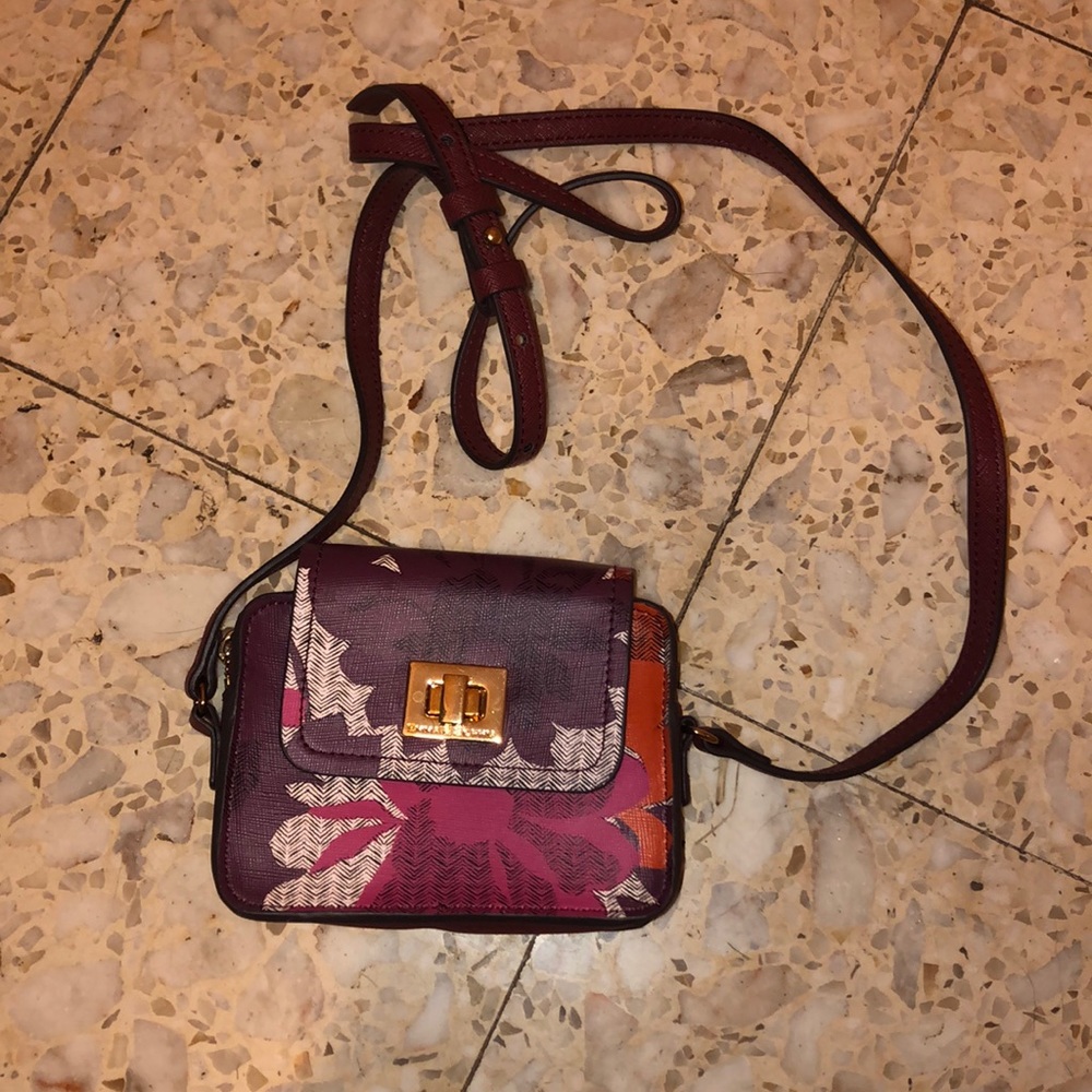 small maroon crossbody purse/wallet